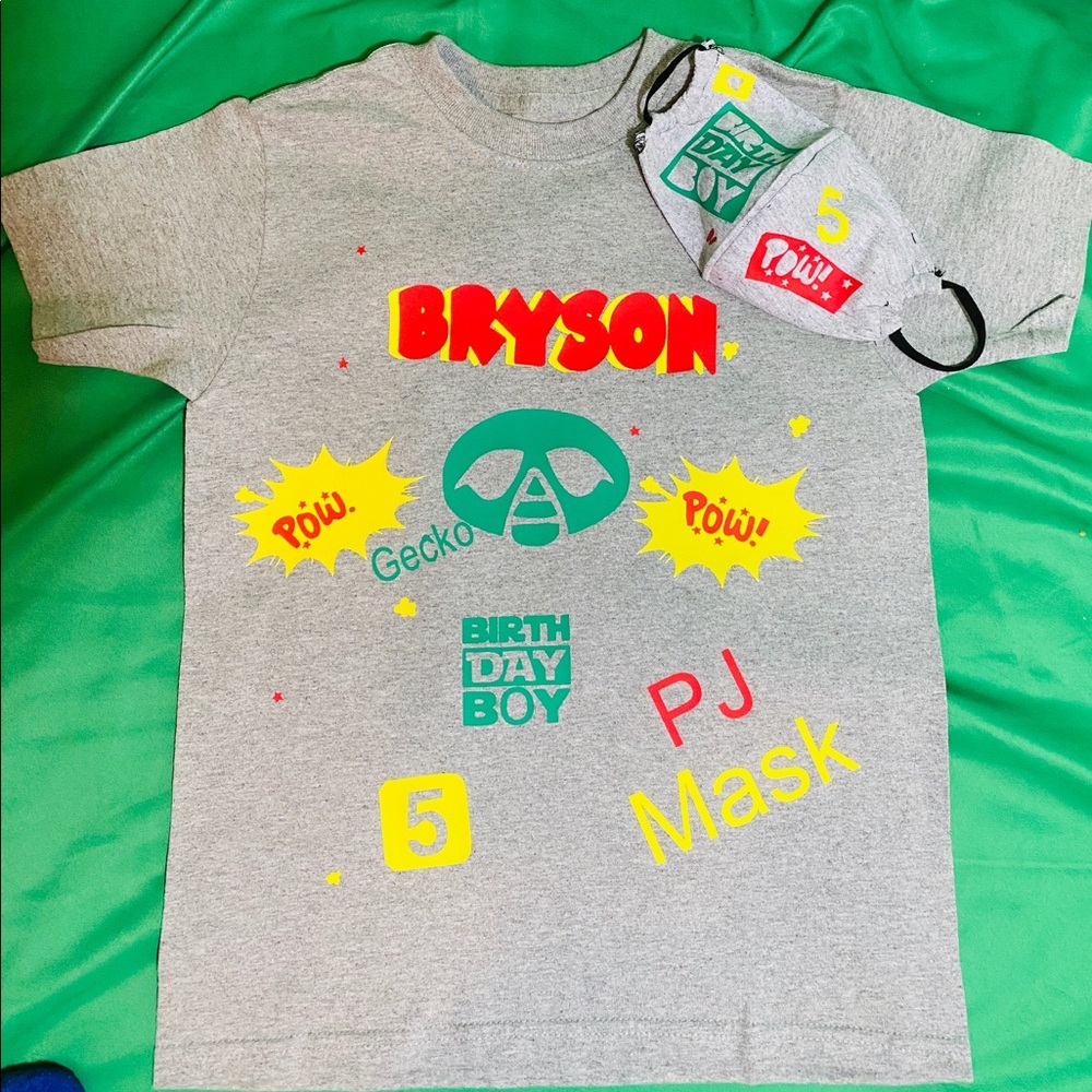 Custom Tshirts and mask.. for kiddos..